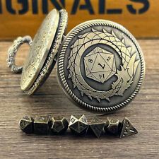 Pocket Watch & Mini Metal Polyhedral Dice Set Dice Pocket Watch Without Dial