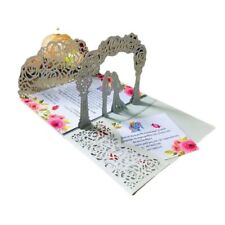 Pop up Greeting Cards 3D Invite Card Wedding Invitation Bride & Groom