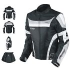 Mens Waterproof Textile Motorcycle Biker Cordura Fabric Jacket CE Grey