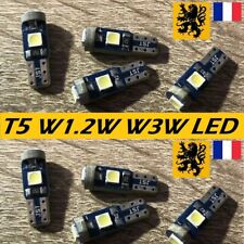 4x T5 W3W W1.2W LED PREMIUM 3 SMD 75Lm BLANC 6000k 12V 0,3W TABLEAU DE BORD