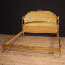 Cama doble estilo antiguo Luis XVI mueble madera dorada siglo XX