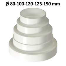 Riduttore riduzione in PVC per Cappa aria universale Ø 80 - 100 - 120 - 125 - 1