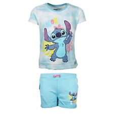 Disney Stitch Niñas Niños Juego de Verano Pantalones Cortos Plus Camiseta 104-134 Algodón
