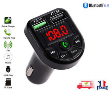 Transmetteur FM Bluetooth 5.0 Adaptateur MP3 Kit voiture Chargeur USB 3.1A TF/U