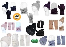 Sombrero con soporte de calor genuino para damas - calentador de cuello - juego de guantes convertidores