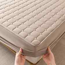 Cubierta de colchón acolchada de felpa gruesa suave sábana ajustada con hoja de banda elástica