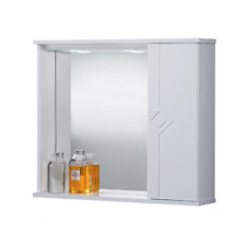Specchiera da bagno NETTUNO bianco lucido ad 1 anta con luce LED L72 H62 P14