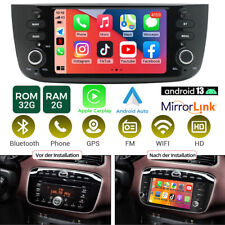 Radio de coche Android 13 para Fiat Grande Punto EVO 199 línea 2012-2017 navegación