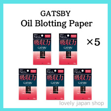 [Juego de 5] Papel secante de aceite GATSBY HOJA TRANSPARENTE DE ACEITE 75 hojas 9 cm x 5,5 cm Japón