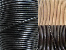 Correa de cuero redonda Ø 1 / 1,5 / 2 / 2,5 / 3 / 4 / 5 mm correa de cuero cordón cintas de cuero