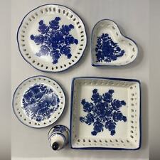Colección China Floral Azul y Blanco 5 piezas