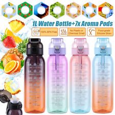 Botella de agua de aire 1000 ml con 7 cápsulas de frutas incluidas. Botella de agua con sabor