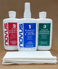 Juego de esmaltes de plástico Novus incluye 237 ml Novus 1, 2 y 3 botellas más 3 paños 