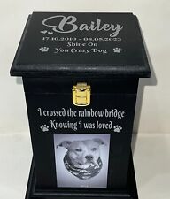 Ataúd de cenizas de mascotas Bloquear foto en la tapa Urna personalizada caja de memoria conmemorativa STCLP