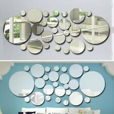Lot de 26 autocollants miroirs acryliques artistiques 3D pour décoration unique