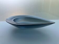 Rare Sasaki Holmegaard 1960s blue glass teardrop bowl by Denji Takeuchi