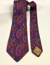 Sacos de corbata vintage de seda cachemira púrpura quinta avenida hechos en Inglaterra