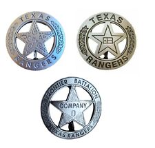 Réplica Texas Rangers Peso Back Company A B D Insignia Novedad Juego de Insignias Occidentales