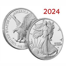 Moneda de plata American Eagle de 1 oz 2024 EE. UU. One Dollar 1 oz plata 999 