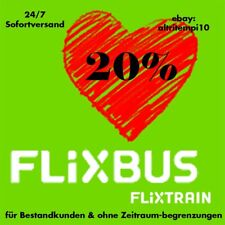 Cupón 20% FlixBus & FlixTrain - Envío inmediato - ¡Entrega inmediata!