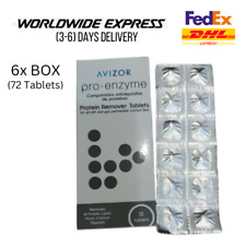 6 cajas removedor de proteínas Avizor PRO-ENZYME tabletas de 12 años cada una lentes de contacto suaves