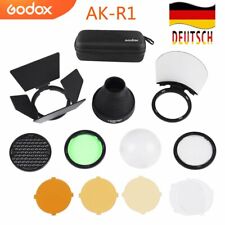Puerta de granero DE Godox AK-R1 filtro de color reflector panal para Godox AD200 V1