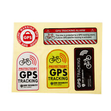 GPS TRACKING Alarm Sticker Reflective WARNING Motorcycle Bike Anti-Theft .ti8