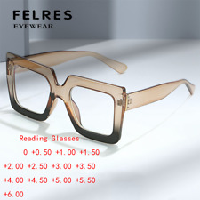 Gafas de lectura cuadradas anti-luz azul para mujer de marco completo gafas de gran tamaño