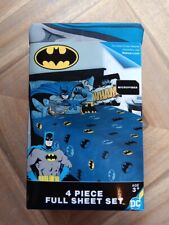 Juego de sábanas de microfibra de superhéroe DC Comics Batman Bat Alley 4 piezas