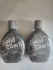 2 Botellas Selladas Nuevo Bronceador Negro Sólido Cama Bronceador Loción 100x 13 5 Onzas