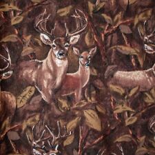 Manta hecha a mano con tema de cabaña de cazador de ciervos Wildlife Buck 65