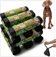 Bolsa de caca para perros DIVCHI con asas de corbata (12 X 50) 600 bolsas bolsa para recoger desechos para perros