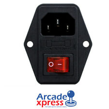 Toma Alimentacion Interruptor Maquina Arcade IEC320 LED Power 3pin 115 / 250V AC