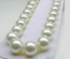 20 pulgadas enorme Akoya AAAAA 10-11mm conjunto de collar de perlas blancas con broche de oro 14K