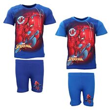 Juego de pantalones cortos de verano Marvel Spiderman más camiseta talla 98 a 128 algodón