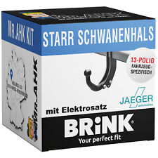 Enganche de remolque rígido Brink para BMW Serie 5 F10 10-14 + Juego eléctrico 13 polos específico