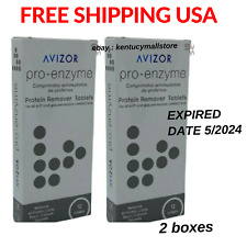 2 tabletas removedoras de proteínas Avizor PRO-ENZYME años 12 lentes de contacto suaves y duras