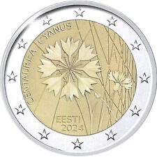 2 euros Estonia 2024 - El aciano, flor nacional - YA DISPONIBLE - Sin circular