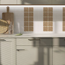 Juego de pegatinas para azulejos lámina autoadhesiva cocina baño Y074-12 Wood blocks