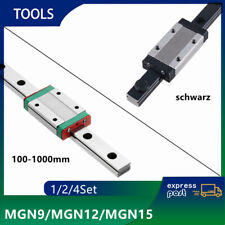 Juego de 1/2/4 MGN9/12/15H MGN12C guía lineal rieles lineales 100-1000 mm con bloque