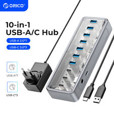 ORICO Metallic 10 en 1 Hub USB-C 5 Gbps con Tarjeta SD/TF RJ45 para MacBook Mac