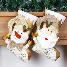 Calcetines de Navidad Bolsas de Regalo Bolsas de Caramelos Joyería Dorado Estéreo Navidad Calcetines Regalo