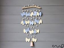 NUEVO Carillón de viento de cerámica hecho a mano mariposa adorno de jardín colgante de pared decoración del hogar