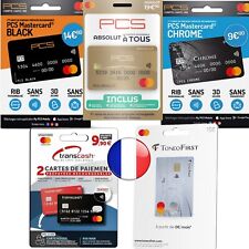 Carte PCS TRANSCASH TENEOFIRST Mastercard CHROME BLACK Prépayée Rechargeable