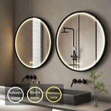 Espejo de baño redondo LED espejo de baño con iluminación táctil espejo de luz 60/80cm