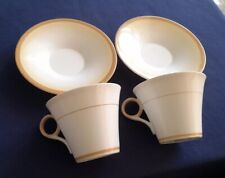 2 tazas de té Shelley platillos Demitasse 781613 bandas blancas Eva con 083 18 decoración