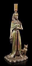 Figura de Cleopatra con Bastet y Ankh - Veronese faraona egipcia diosa gato