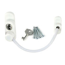 White Window Door Security Restrictor Child Baby Safety Cable Catch Wire