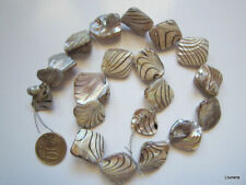 Perlas concha natural abalone X 20 UNIDADES cuentas 20 a 25 mm abalorios