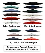 Tela de repuesto paraguas jardín dosel 2m 2.5m 2.7m 3m 3x2m cubierta 6 u 8 brazos